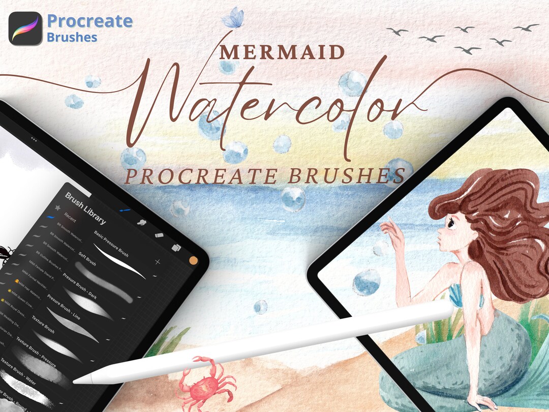 Watercolor Brushes Procreate, Procreate Bundle of Watercolor Brush ...