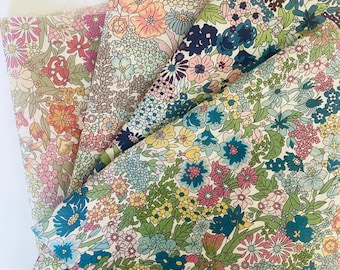 Liberty Tana Lawn Fat Quarter Bundle Margaret Annie Floral Collection Pastel Liberty Fabrics
