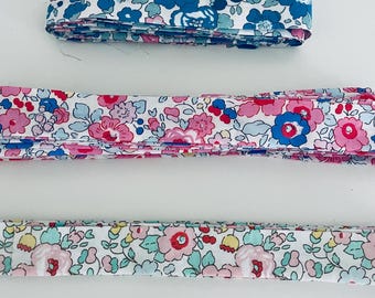 Liberty Tana Lawn Betsy 1” 25mm 3 Metres Bias Binding Tape Floral Different Colours