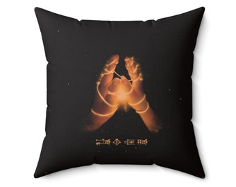 Love & Devotion - Ki Murangen (I love you in Sumerian) Spun Polyester Square Pillow