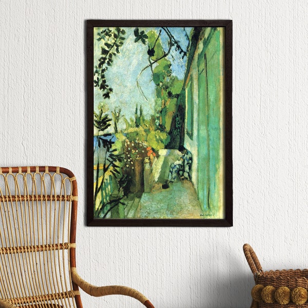 Framed The Terrace Painting Canvas, Henri Matisse Art, St Tropez, Modern Art, Museum Exhibition, Wall Print, Home and living room decor