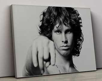 Jim Morrison Canvas Portrait Poster, Rock Music Canvas, Old Fashion, Rock Icon, Pop Art Canvas, Jim Morrison Canvas Art, The Doors Art