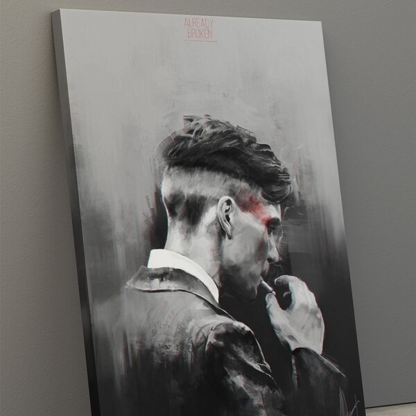 Peaky Blinders Canvas Poster, Peaky Blinders Print, Tommy Shelby Canvas, TV Series Retro, Peaky Blinders, TV Series Print, Cillian Murphy