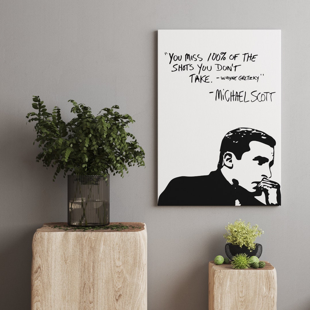 Wayne Gretzky Quote Canvas, Michael Scott Poster, the Office TV Show