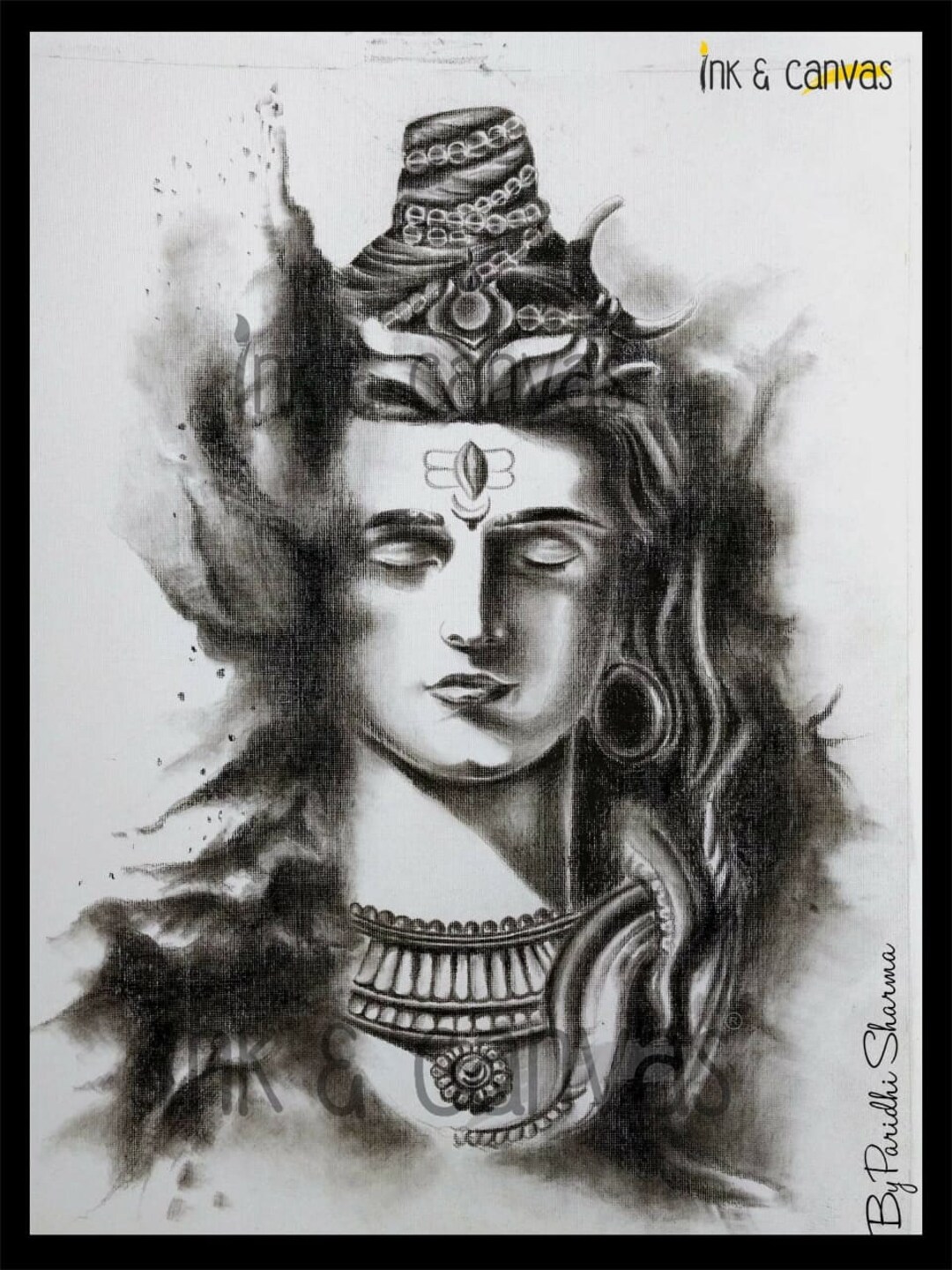 Lord Shiva Charcoal Painting. Charcoal Painting/ Lord Shiva - Etsy