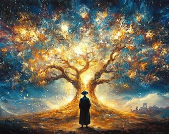 Mystical Tree of Life Art | Jewish Home Decor (Digital Download)