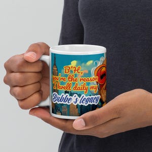 Jewish Legacy Mug, Bubbe’s Legacy Coffee Cup, Kvell Daily Personalized Mug, Jewish Family Gift, Emotional Yiddish Keepsake, With Love Bubby