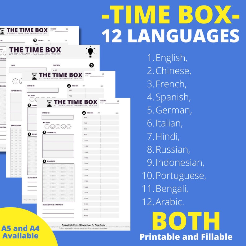Printable Time Boxing Template.pdf Time Management Printable PDF | Elon Musk Time Boxing Technique ...