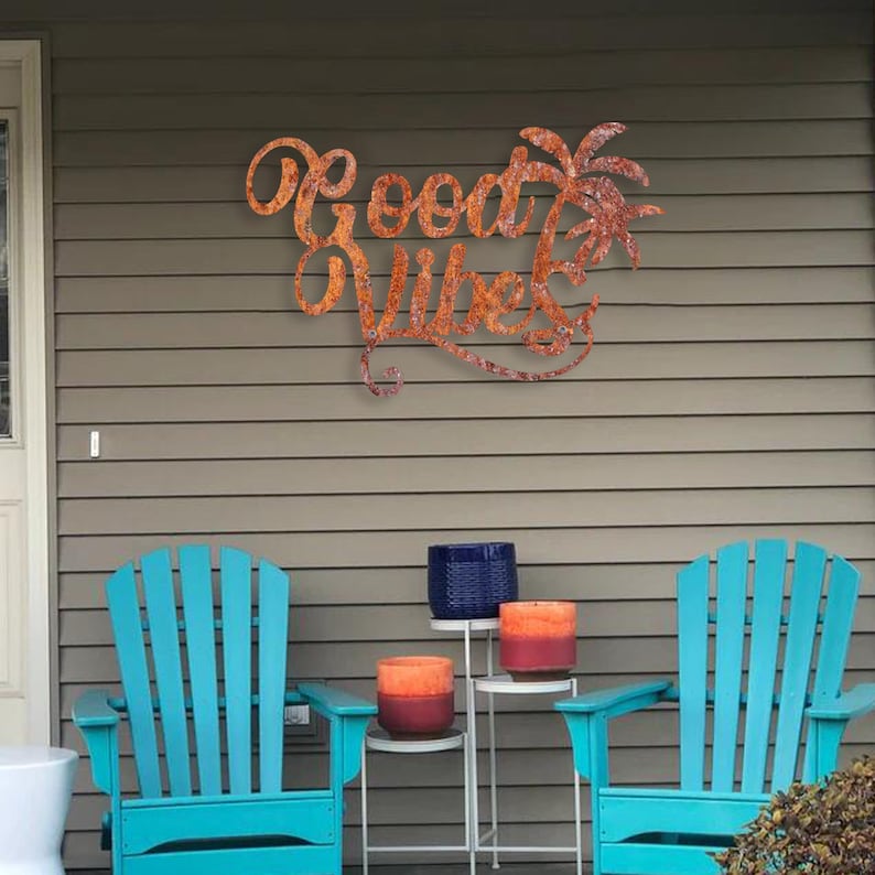 Good Vibes Metal Words, Positive Vibes, Studio Decor, Positive Energy