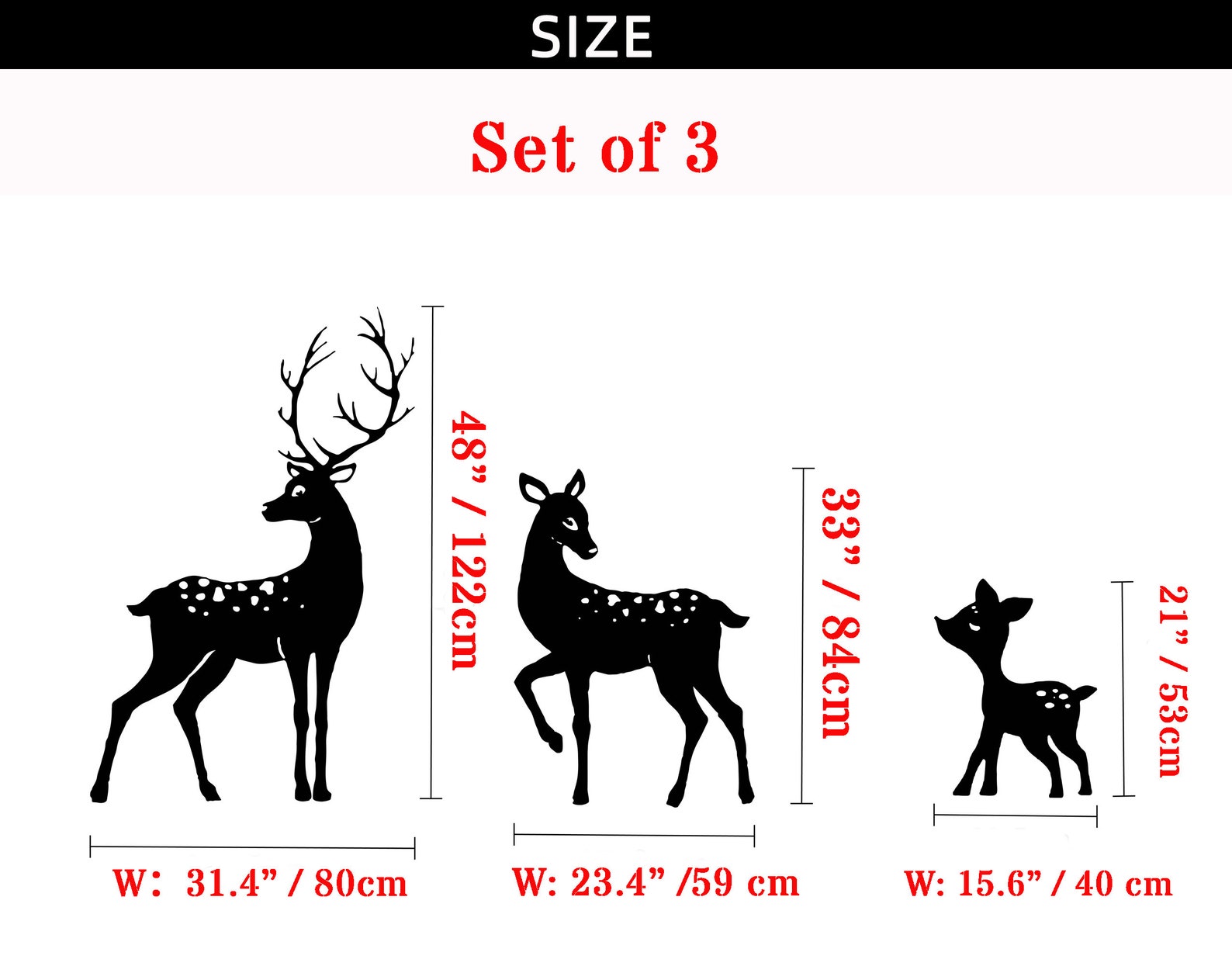 Metal Deer Garden Stakes, Rusty Metal Doe and Fawn Deer, Deer Garden