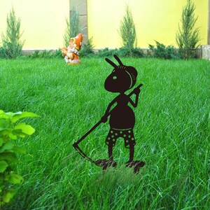 Rustic Ant Loosening Soil Garden Garden Stake, Rusty Metal Ant Lawn ...