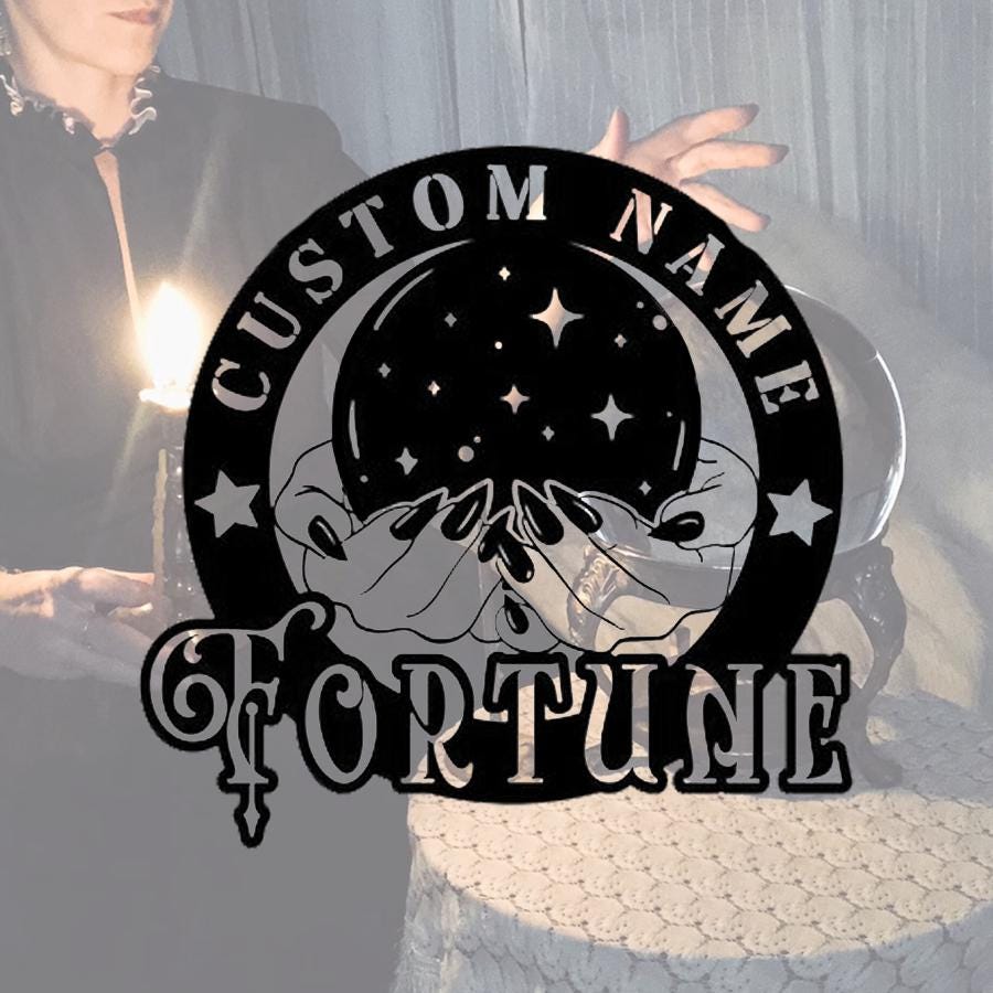 Custom Crystal Ball Metal Sign, Personalized Name or Date, Simple ...
