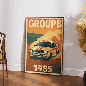 Stilisierte Sammlung von 1985 Print - Gruppe B Racing Digitale Wandkunst