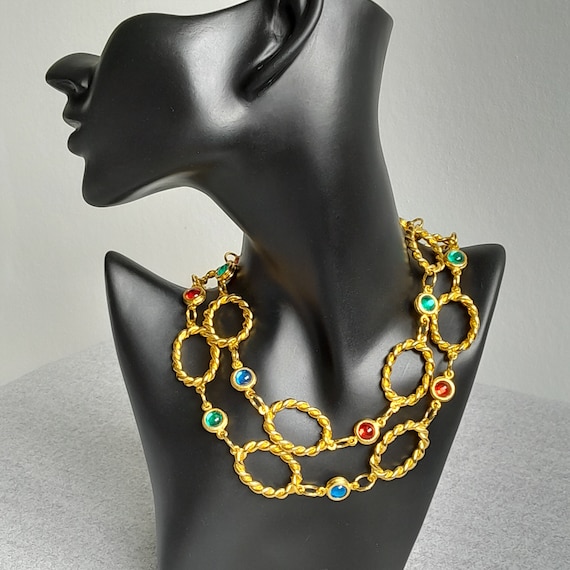 Vintage Gold Plated Chain, 90s Chunky 18ct Gold Chain, Vintage 