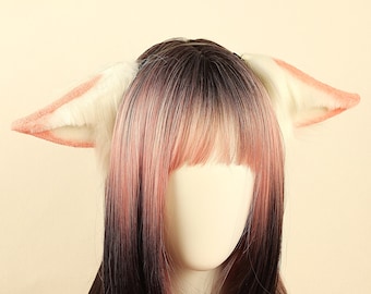 Sheep Pink Furry Ears Goat Damon Ear Pink White Halloween Cosplay Ears Cool Fluffy Ears Party Costume Ears Cosplay Pet Party Costume Ear