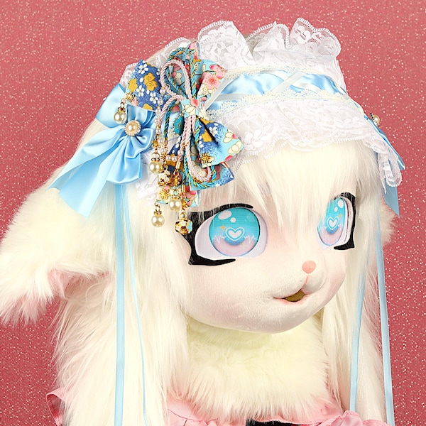 Kig Cute Cat Fursuit Mask With Neck Kawaii Furry Head Kigurumi Mask Cosplay Furry Mask Cute Anime Mask Cheap Fursuit Unique Gift For Her