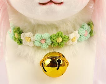 Floral Fursuit Kopf Glocke Kragen Blume Silber / Goldene Glocke Kragen Kig Cosplay Kragen Fursuit Decor Accessoire für Fursuit Kopf Kostüm Kragen
