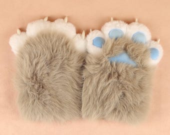 Colorful Squeaky Fursuit Paw Glove Cute Cozy Fluffy Paw Gloves Furry Paws Glove  Fingernails For Fursuit Accessory Furry Gift For Furry Fans