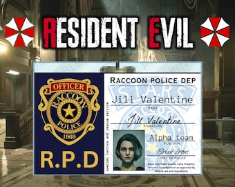 Jill Valentine R.P.D. ID Badge | Resident Evil Cosplay (Digital Download)