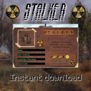 Printable | S.T.A.L.K.E.R | ID card | ID badge | Inspired by S.T.A.L.K.E.R videogame | Costume | Cosplay