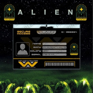 Printable | Weyland-Yutani | ID card | ID badge | Inspired by Alien universe | Costume | Cosplay