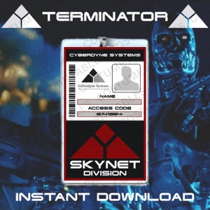 Afdrukbaar | Cyberdyne-systemen | ID-kaart | ID-badge | Geïnspireerd door het Terminator-universum | Kostuum | Cosplay