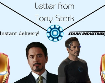 Letter from Tony Stark Replica | Inspired by Marvel Universe | Iron Man Cosplay Collectible | Printable Digital Download