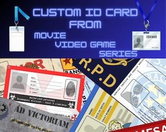 Custom ID Badge Commission | Personalized Cosplay Prop | Fake Company Pass | Unique Geek Gift | Printable Digital Download