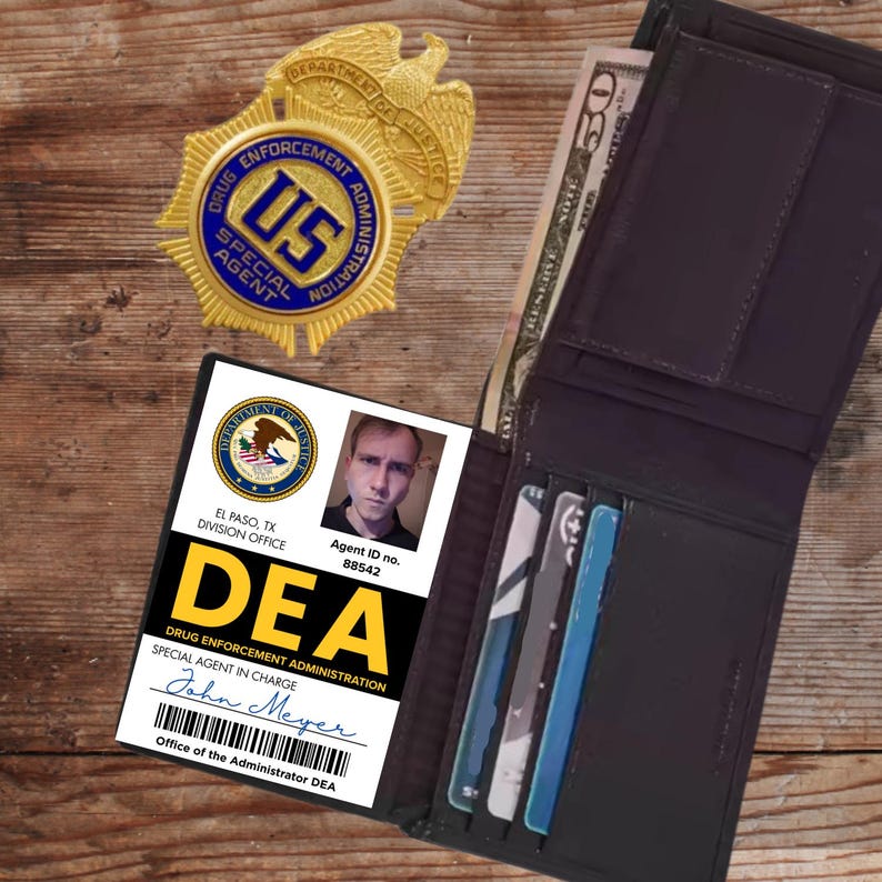 Printable | DEA | ID Card | ID Badge | Costume or Cosplay - Etsy Australia