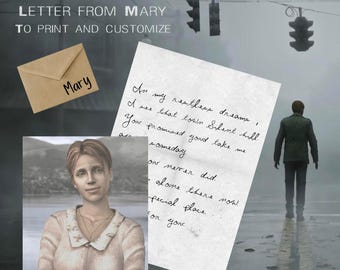 Letter from Mary Replica | Inspired by Silent Hill 2 | Psychological Horror Gamer Gift | Printable Digital Download