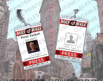 Daily Bugle Press Pass | Inspired by Spider-Man Peter Parker | Comic Book Cosplay Prop | Printable Digital Download