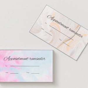 Lot de 10 cartes de rappel de rendez-vous imprimables