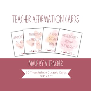 Teacher Affirmation Cards | Instant Download | Teacher Daily Affirmations | Teacher Gift | Teacher Appreciation Gift |Teacher Christmas Gift