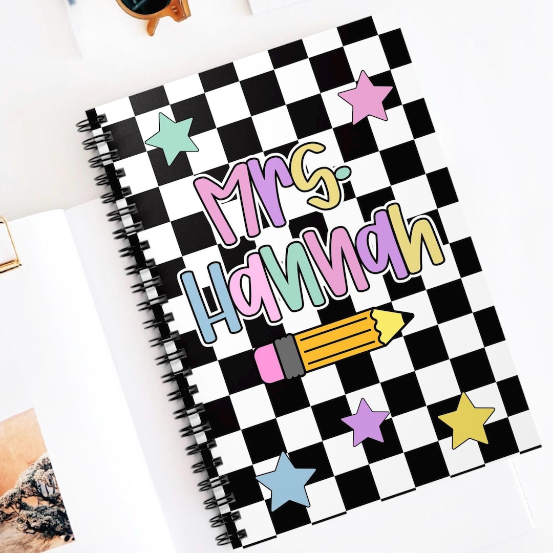 Preppy Teacher Spiral Notebook: Colorful Class Journal - Etsy
