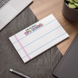 Custom Name Note Pads for Teachers, Custom Stationery, Writing Gifts, Cute Office Supplies, Back to School Essentials 10" x 6"