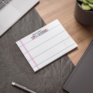 Custom Name Note Pads for Teachers, Custom Stationery, Writing Gifts, Cute Office Supplies, Back to School Essentials 8" x 6"