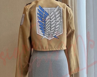 Veste Survey Corps Attack on Titan, veste Survey Corps, veste AoT Recon Corps, veste Regiment Emblem, veste Eren Yeager Scout.