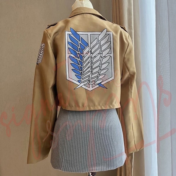 Veste Survey Corps Attack on Titan, veste Survey Corps, veste AoT Recon Corps, veste Regiment Emblem, veste Eren Yeager Scout.