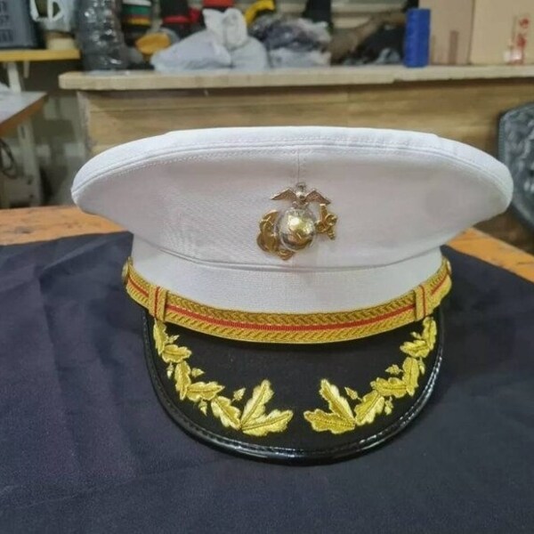 Usmc Field Grade White Dress Hat.