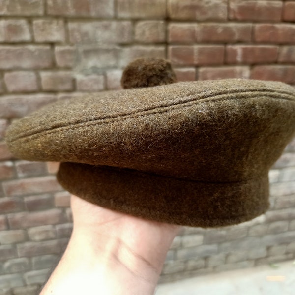 Scottish Tam O Shanter Hat Military Bonnet Beret Balmoral Army Cap Scott's Hat, Scottish Tam, Balmoral Hat, Winter Hat, Slouchy Hat,