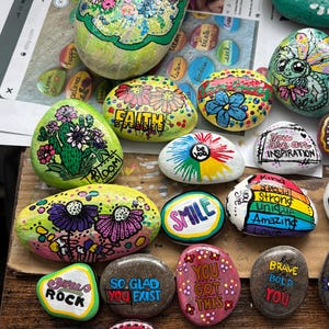 3 Rock Bundle Hand Painted Rocks - Etsy