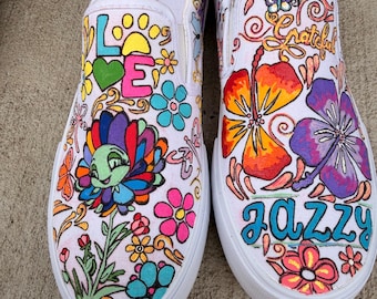 Custom Hand Painted Slip Ons