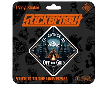 Off the Grid Vinyl Sticker | Waterproof Laptop Decal