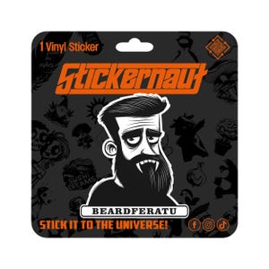 Wasserfester Vinyl-Aufkleber | Bartferatu | Sarkastischer Erwachsenen Humor - Laptop Aufkleber, Becher Aufkleber