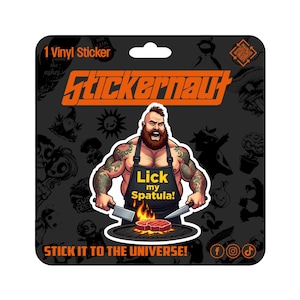 Wasserfester Vinyl-Aufkleber | Lick My Spachtel | Sarkastischer Erwachsenen Humor - Laptop Aufkleber, Becher Aufkleber