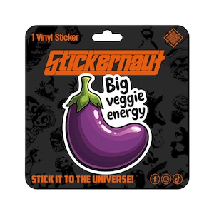 Wasserfester Vinyl-Aufkleber | Big Veggie Energie | Sarkastischer Erwachsenen Humor - Laptop Aufkleber, Becher Aufkleber