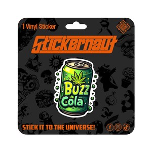 Wasserfester Vinyl-Aufkleber | Buzz Cola | Sarkastischer Erwachsenen Humor - Laptop Aufkleber, Becher Aufkleber
