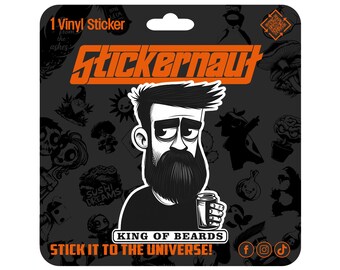 Waterproof Vinyl Sticker | King of Beards | - Sarcastic Adult Humor - Laptop Decal, Tumbler Sticker