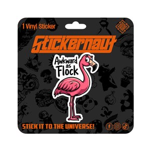 Wasserfester Vinyl-Aufkleber | Ungelenk als Flock | Sarkastischer Erwachsenen Humor - Laptop Aufkleber, Becher Aufkleber
