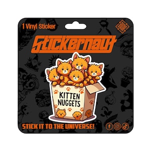 Wasserfester Vinyl-Aufkleber | Kätzchen Nuggets | Sarkastischer Erwachsenen Humor - Laptop Aufkleber, Becher Aufkleber